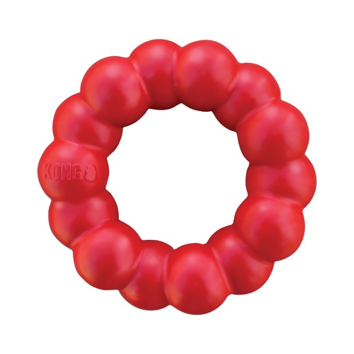 3 x KONG Natural Red Rubber Ring Dog Toy for Healthy Teeth & Gums - Medium/Large main image