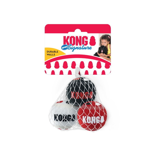 3 x KONG Signature Sport Balls Fetch Dog Toys - 3 pack of Small Balls main image