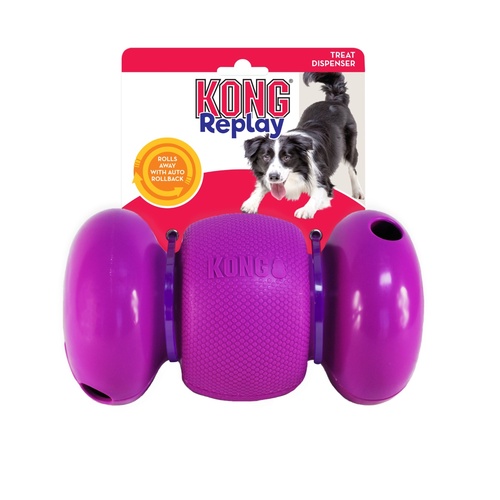 KONG Replay Treat Dispensing Rolling Interactive Dog Toy main image