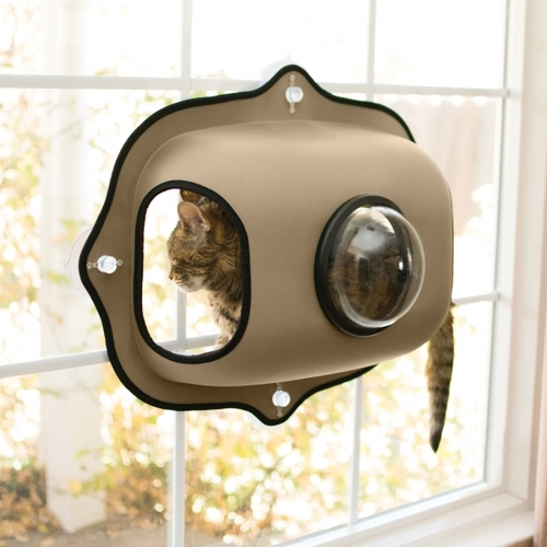 K&H EZ Mount Bubble Window Pod & Cat Perch - Tan main image