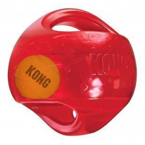 KONG Jumbler Rubber Ball with Hidden Tennis Ball Dog Toy main image