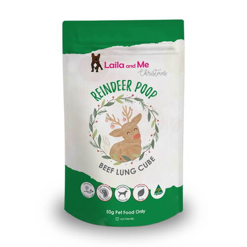 Laila & Me Reindeer Poop Christmas Beef Treats for Dogs - Limited Edition main image