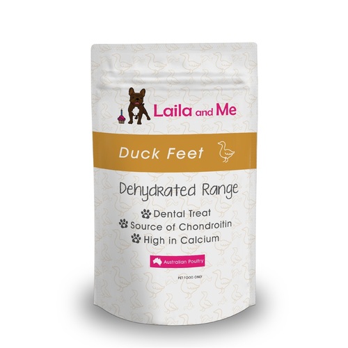 Laila & Me Dehydrated Australian Duck Feet Crunchy Dog Treats - Pack of 12 main image