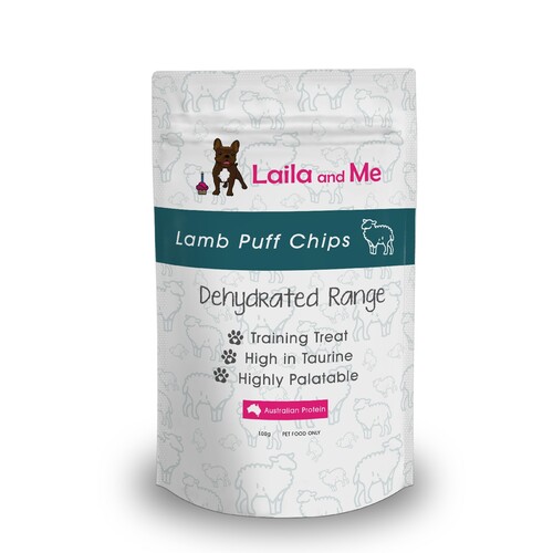 Laila & Me Dehydrated Australian Lamb Chips with 100% Lamb for Cats & Dogs 100g main image