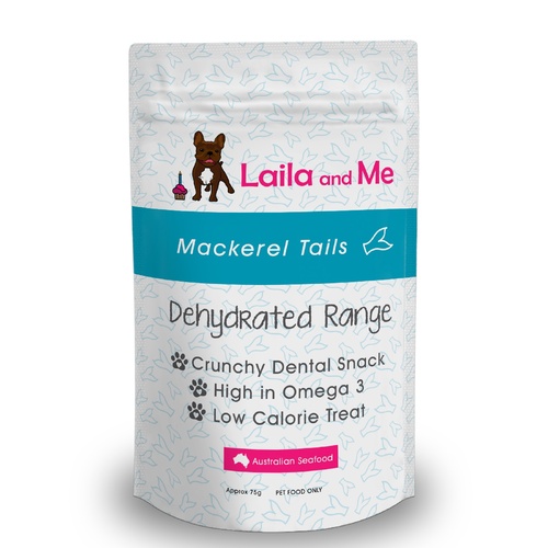 Laila & Me Dehydrated Australian Mackerel Tails Cat & Dog Treats 75g/180g main image