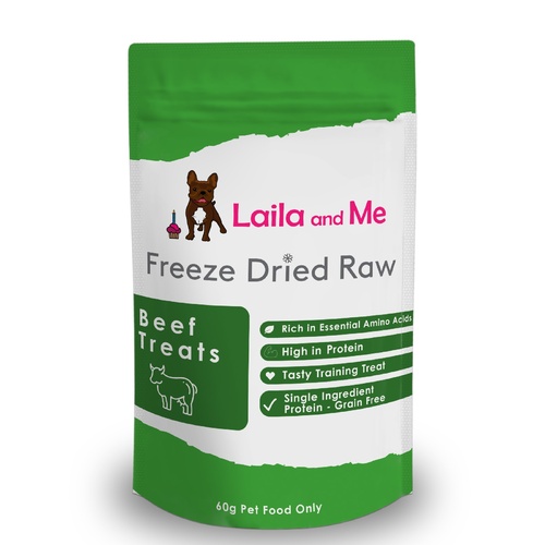 Laila & Me Freeze Dried Raw Australian Beef Dog Treats 60g/140g main image
