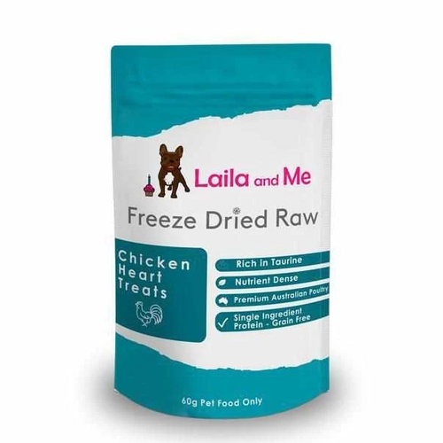 Laila & Me Freeze Dried Australian Chicken Hearts for Cats & Dogs 60g/140g main image