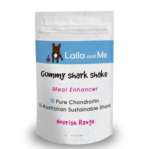 Laila & Me Gummy Shark Shake Powdered Meal Enhancer for Dogs 50g main image