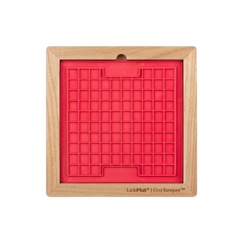 Lickimat  Wooden Eco Slow Feeder Keeper - Classic Sized Lick Mats main image
