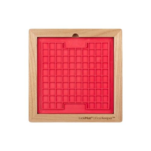 Lickimat  Wooden Eco Slow Feeder Keeper - For Classic Sized Lick Mats main image
