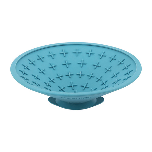 LickiMat Splash Wall & Floor Suction Slow Feeder Dog Bowl - Blue main image