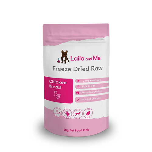 Laila & Me Freeze Dried Australian Chicken Breast Cat & Dog Treats 60g main image
