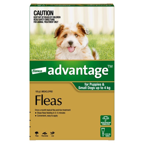 Advantage Spot-On Flea Control Treatment for Dogs under 4kg main image