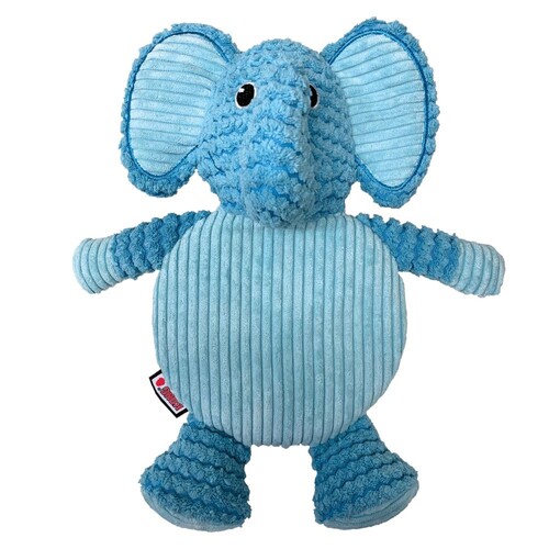 KONG Low Stuff Crackle Tummiez Plush Textured  Squeaker Dog Toy - Elephant main image