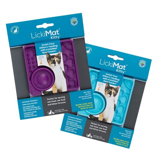 Lickimat Kitty Slow Food Bowl Anti-Anxiety Mat for Kittens main image