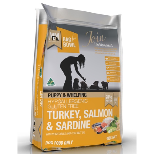 Meals for Mutts Turkey, Salmon & Sardine Puppy Dry Dog Food - 9kg main image