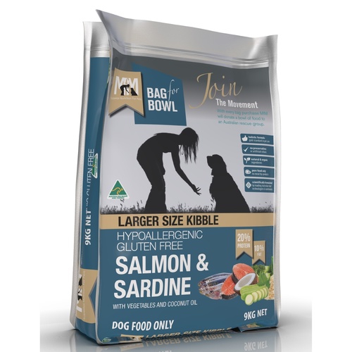 Meals for Mutts Gluten Free Salmon & Sardine Larger Kibble Dry Dog Food 9kg main image