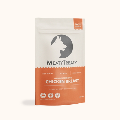 Meaty Treaty Freeze Dried Australian Chicken Breast Cat & Dog Treats 100g main image