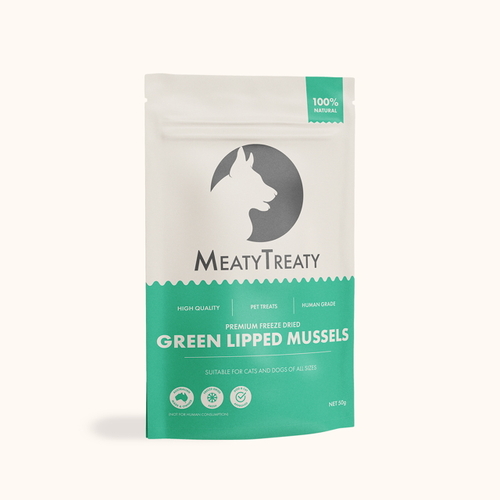 Meaty Treaty Freeze Dried New Zealand Green Lipped Mussels Cat & Dog Treats 50g main image