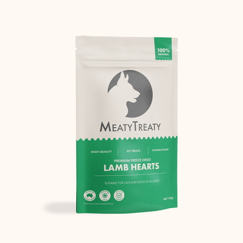 Meaty Treaty Freeze Dried Australian Lamb Hearts Cat & Dog Treats 100g main image