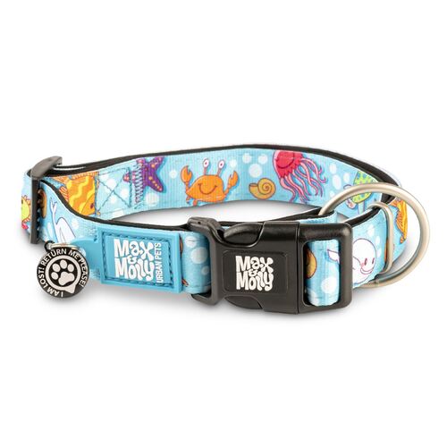 Max & Molly Smart ID Dog Collar - Blue Ocean main image