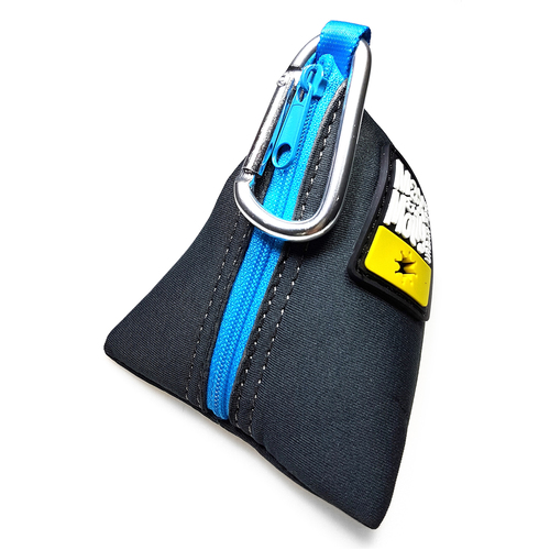Max & Molly Neoprene Poop Bag Holder Triangle - Sky Blue main image