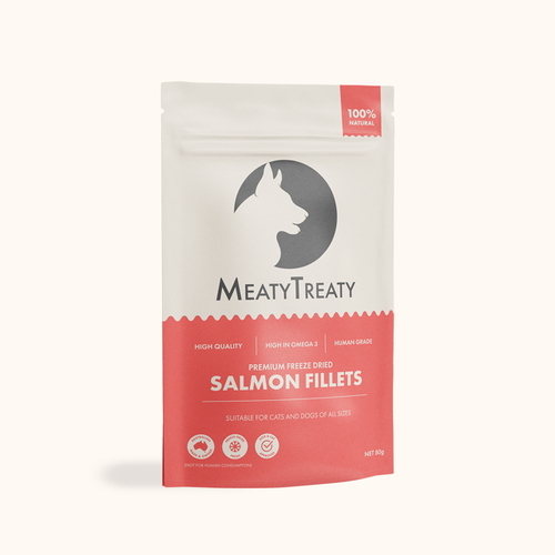Meaty Treaty Freeze Dried Australian Salmon Fillet Cat & Dog Treats 80g main image