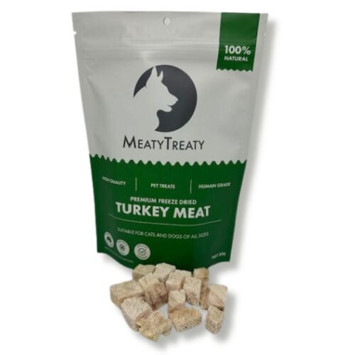 Meaty Treaty Freeze Dried Australian Turkey Cat & Dog Treats 80g main image