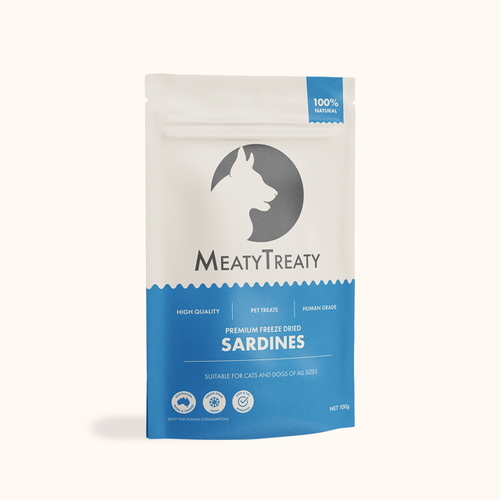 Meaty Treaty Freeze Dried Australian Whole Sardines Cat & Dog Treats 100g main image