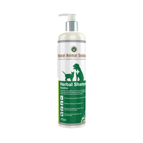 Natural Animal Solutions Herbal Shampoo for Cats & Dogs with Sensitive Skin 375ml main image