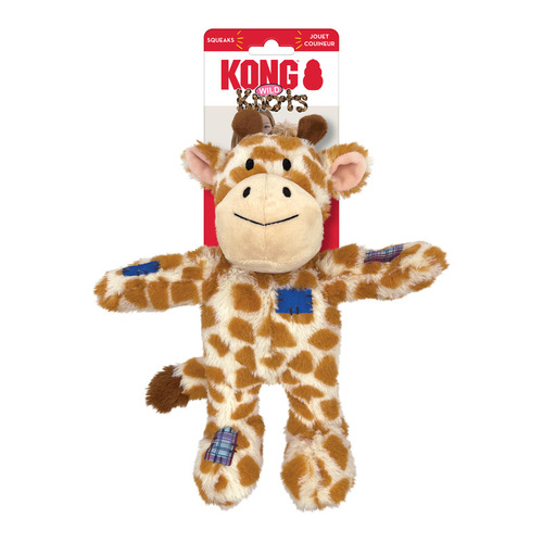 3 x KONG Wild Knots Giraffe Tug & Snuggle Plush Dog Toy main image