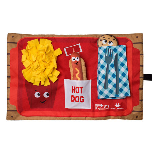 Nina Ottosson Interactive Snuffle Activity Puzzle Mat for Dogs - Fast Food main image