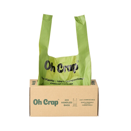 Oh Crap Compostable Dog Poop Bags with Handles - Roll of 200 Bags main image