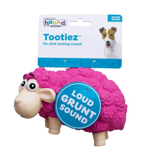 Outward Hound Tootiez Latex Rubber Grunter Dog Toy - Small Sheep main image