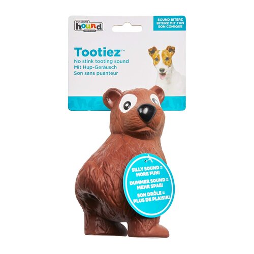 Outward Hound Tootiez Latex Rubber Grunter Dog Toy - Small Bear main image