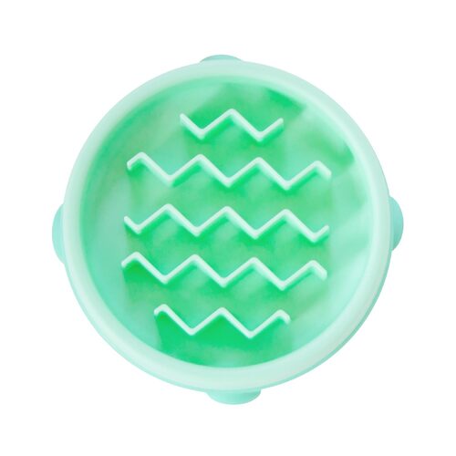 Outward Hound Fun Feeder Wave Slow Feeder Dog Bowl - Mini in Mint main image