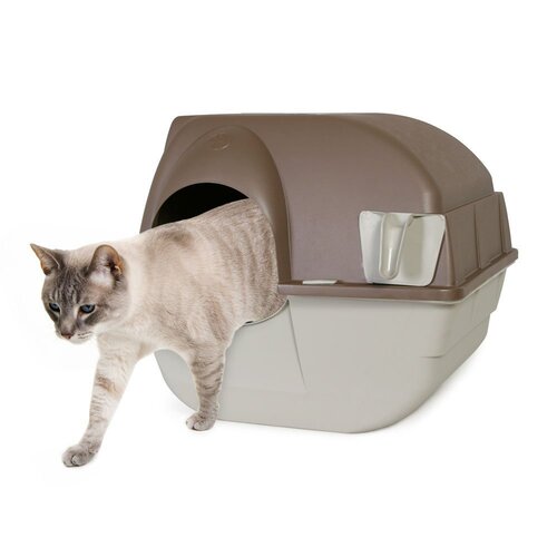 Omega Paw Roll n Clean Easy Clean Covered Cat Litter Box main image