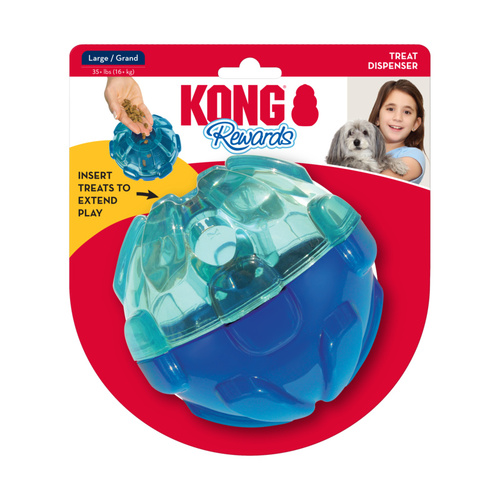 KONG Rewards Ball Interactive Treat Dispening Dog Toy - Large main image
