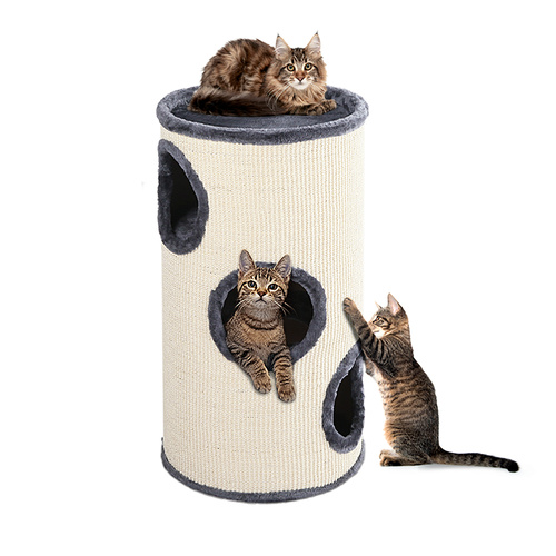 Cat Tree 70cm Trees Scratching Post Scratcher Tower Condo House Furniture Wood main image