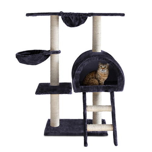 Cat Tree 100cm Trees Scratching Post Scratcher Tower Condo House Furniture Wood Feline main image
