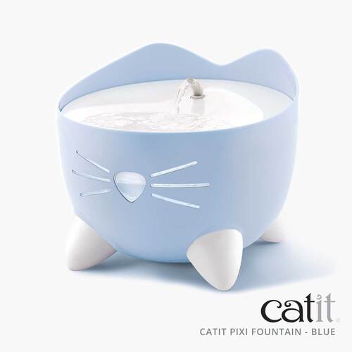 Catit Pixi Fountain with Refill Alert for Cats & Dogs - 2.5 Litres - Blue main image