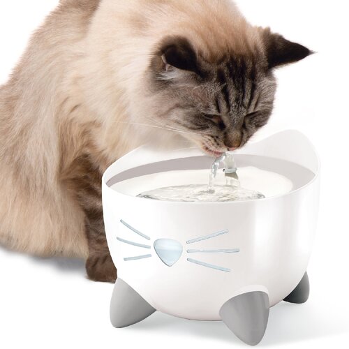 Catit Pixi Fountain with Refill Alert for Cats & Dogs - 2.5 Litres - Stainless Steel main image