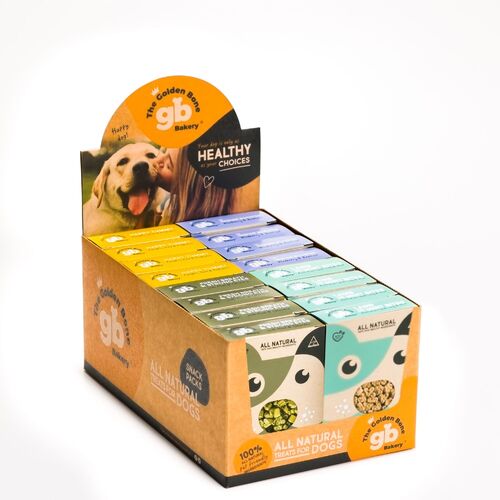 Golden Bone Bakery 4 Flavour Selection Dog Treats - 16 Snack Packs x 40g main image