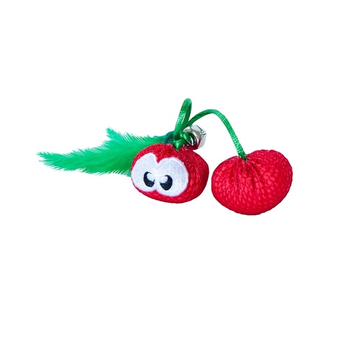Petstages Dental Cherries Dental Care Cat Chew Toy with Catnip main image
