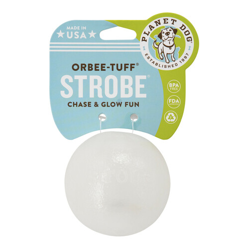 Planet Dog Orbee-Tuff Flashing Strobe Ball Dog Toy - Glow in the Dark main image