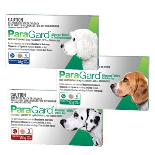 ParaGard Intestinal Allwormer Tablet for Dogs 5kg to 20kg + main image