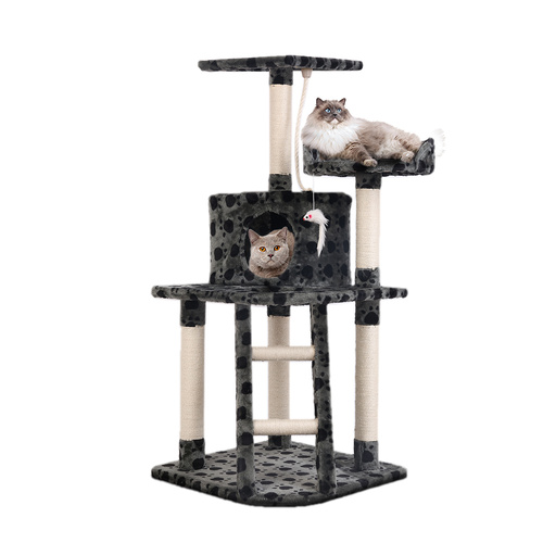 Cat Tree 120cm Trees Scratching Post Scratcher Tower Condo House Furniture Wood 120cm main image