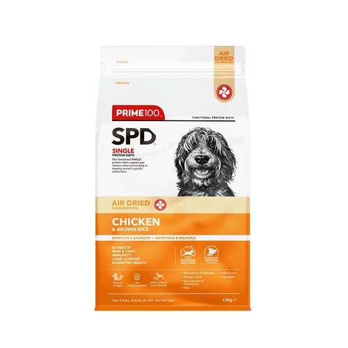 Prime100 SPD Air Dried Dog Food Single Protein Chicken & Brown Rice  main image