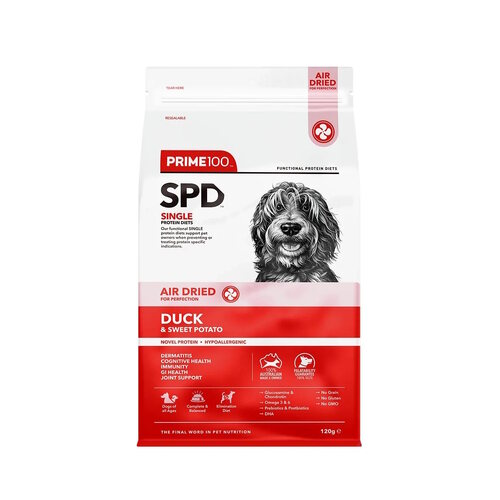 Prime100 SPD Air Dried Dog Food Single Protein Duck & Sweet Potato  main image