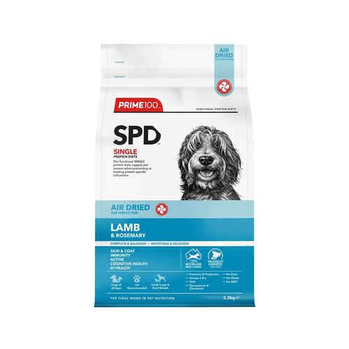 Prime100 SPD Air Dried Dog Food Single Protein Lamb & Rosemary main image